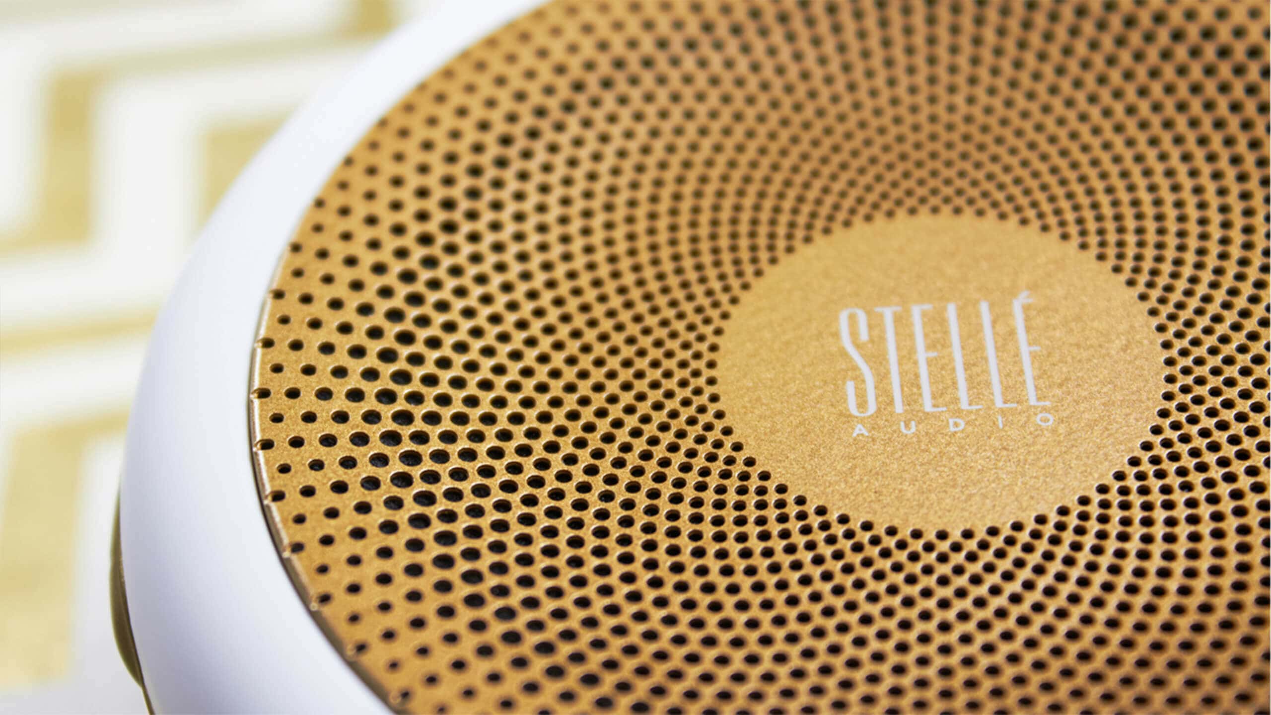 Close up of the Stelle Audio Go Go speaker