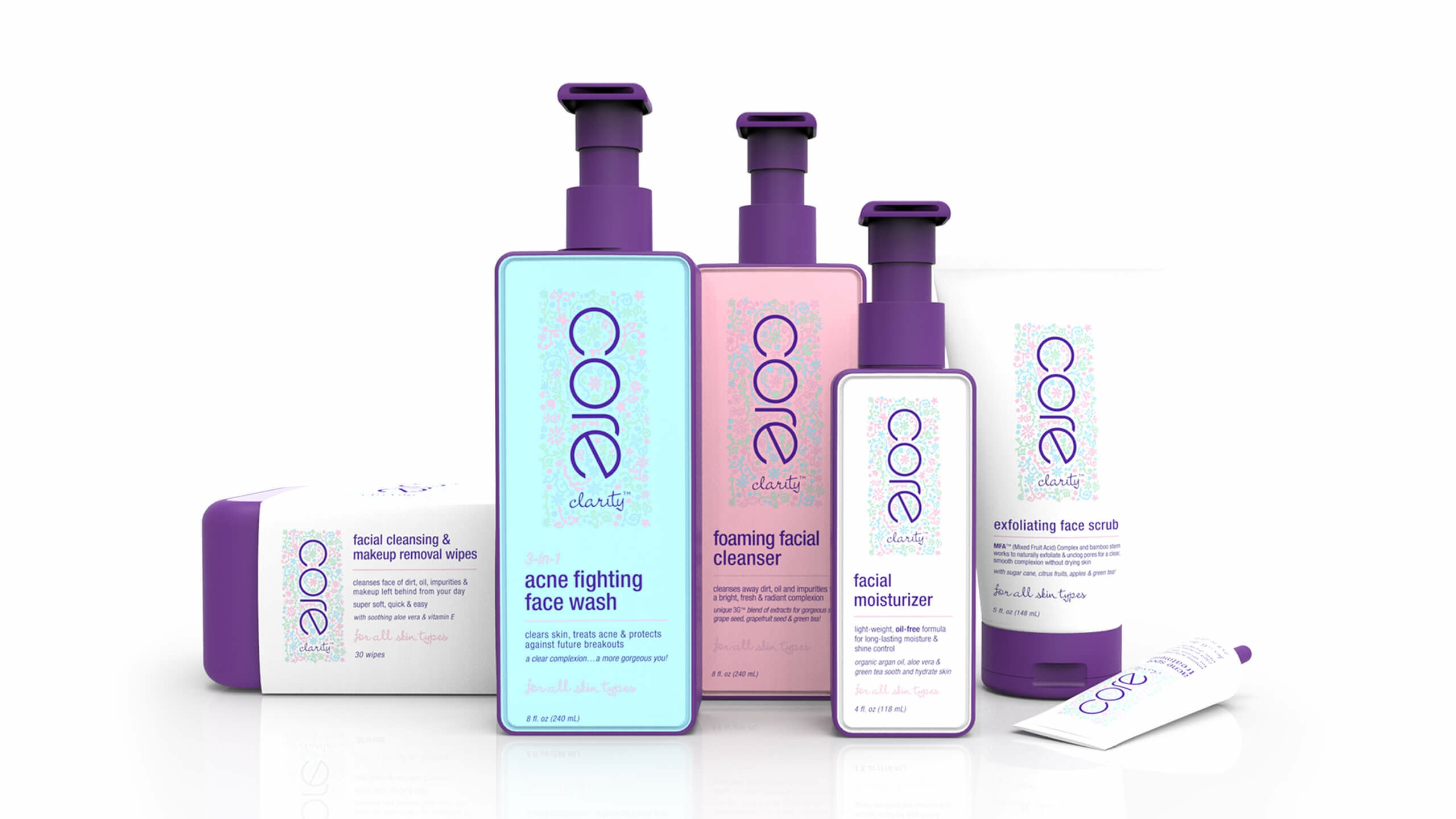 Core Clarity branding and packaging designed by Sprout Studios