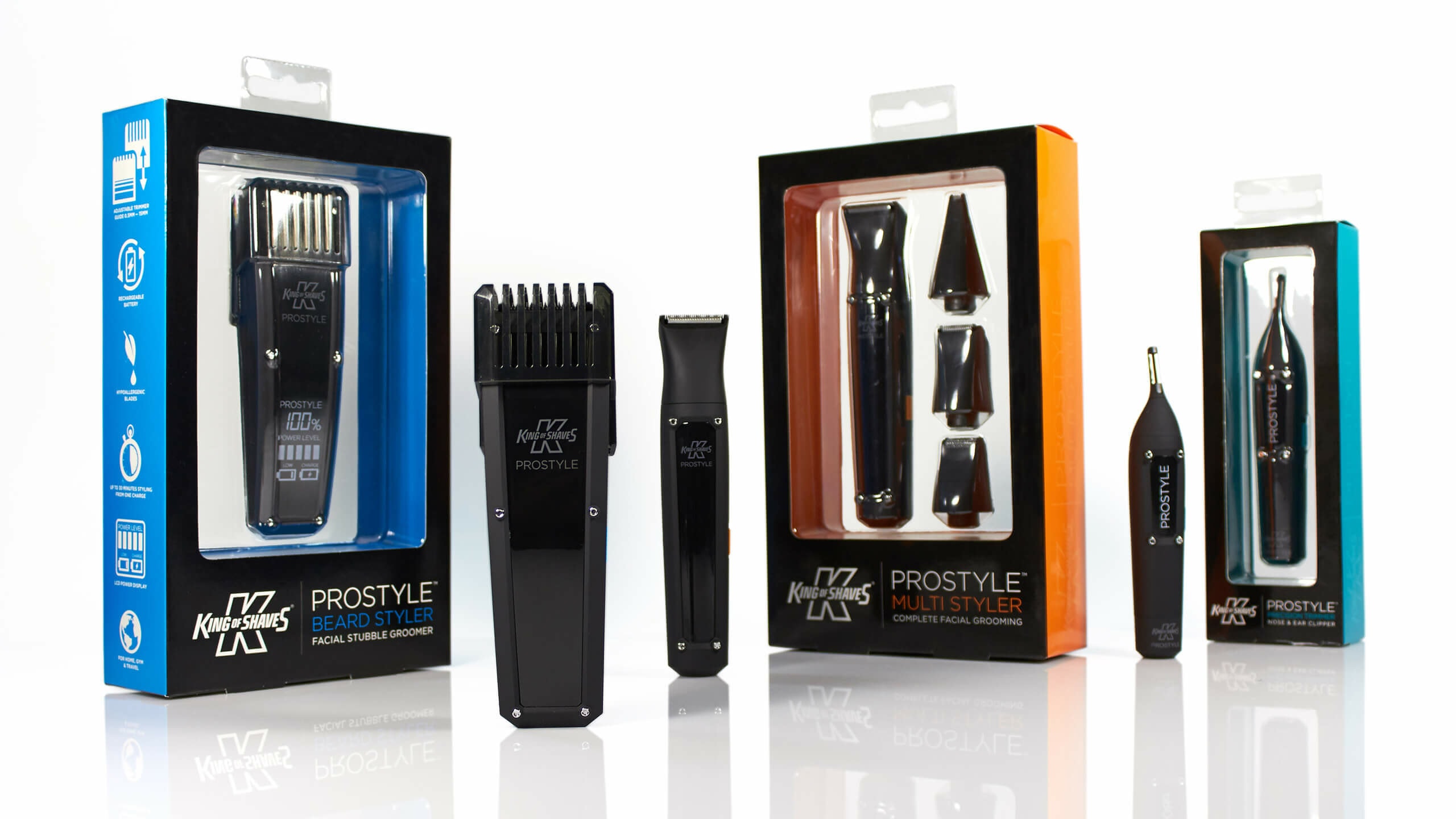 King of Shaves beard trimmers and products by Sprout Studios