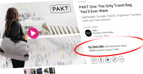 Pakt Bag IndieGoGo Crowdsourcing