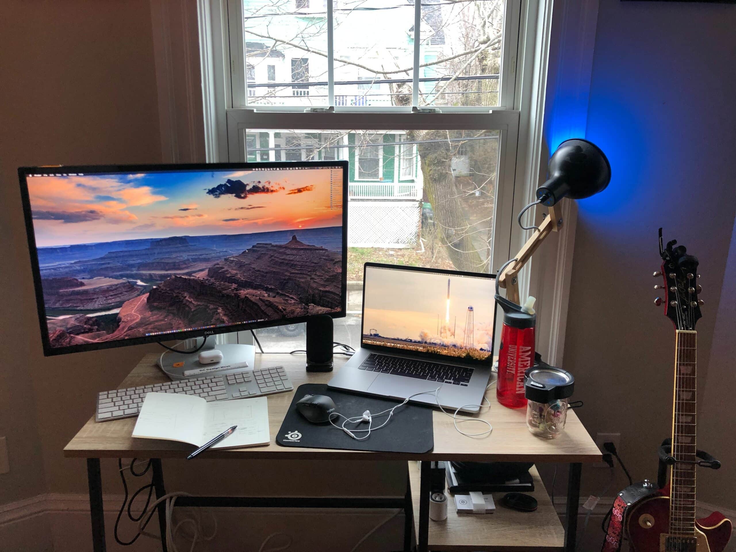 Work from home office set up