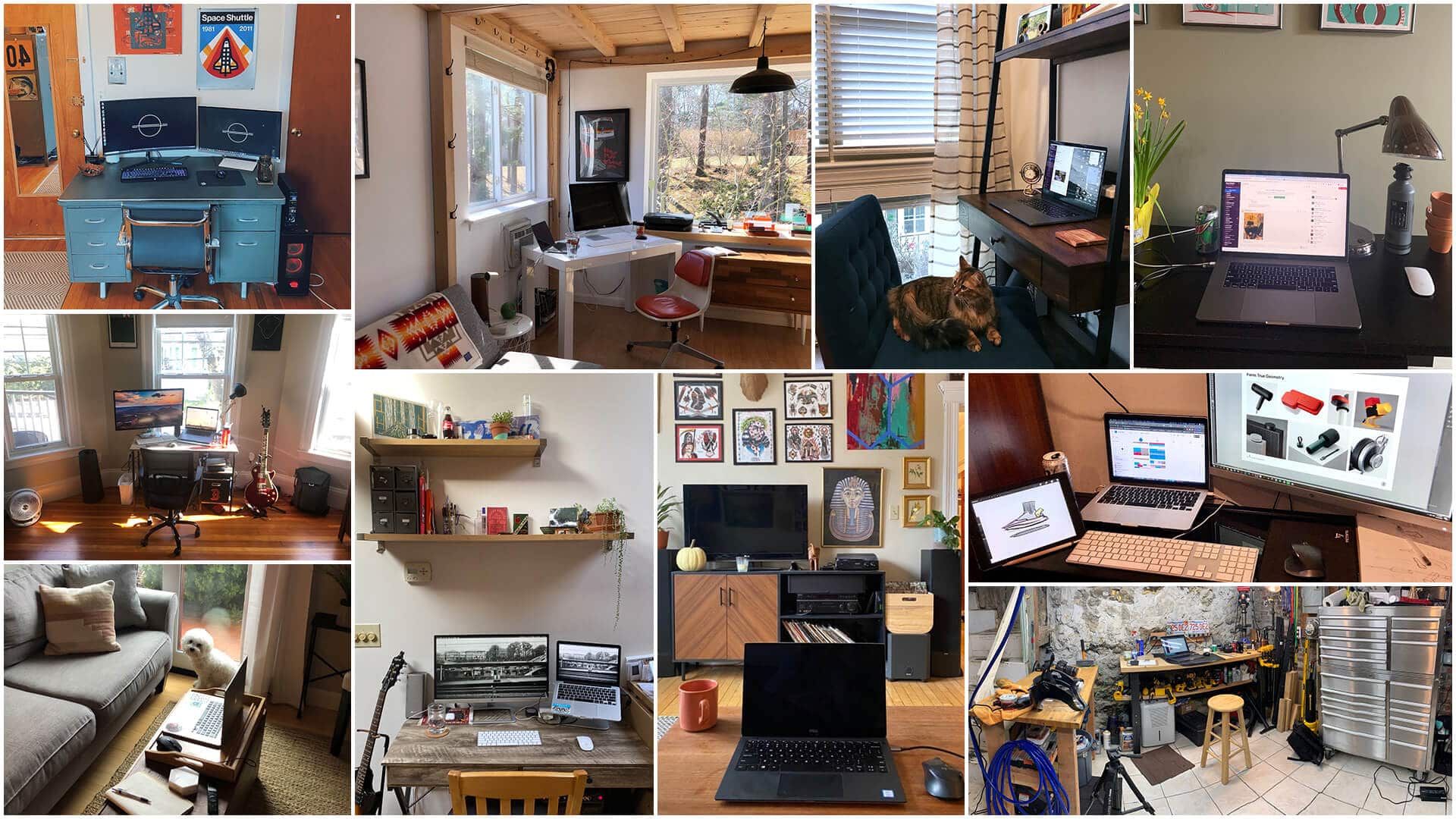 Work from home set ups by Sprout Studios staff