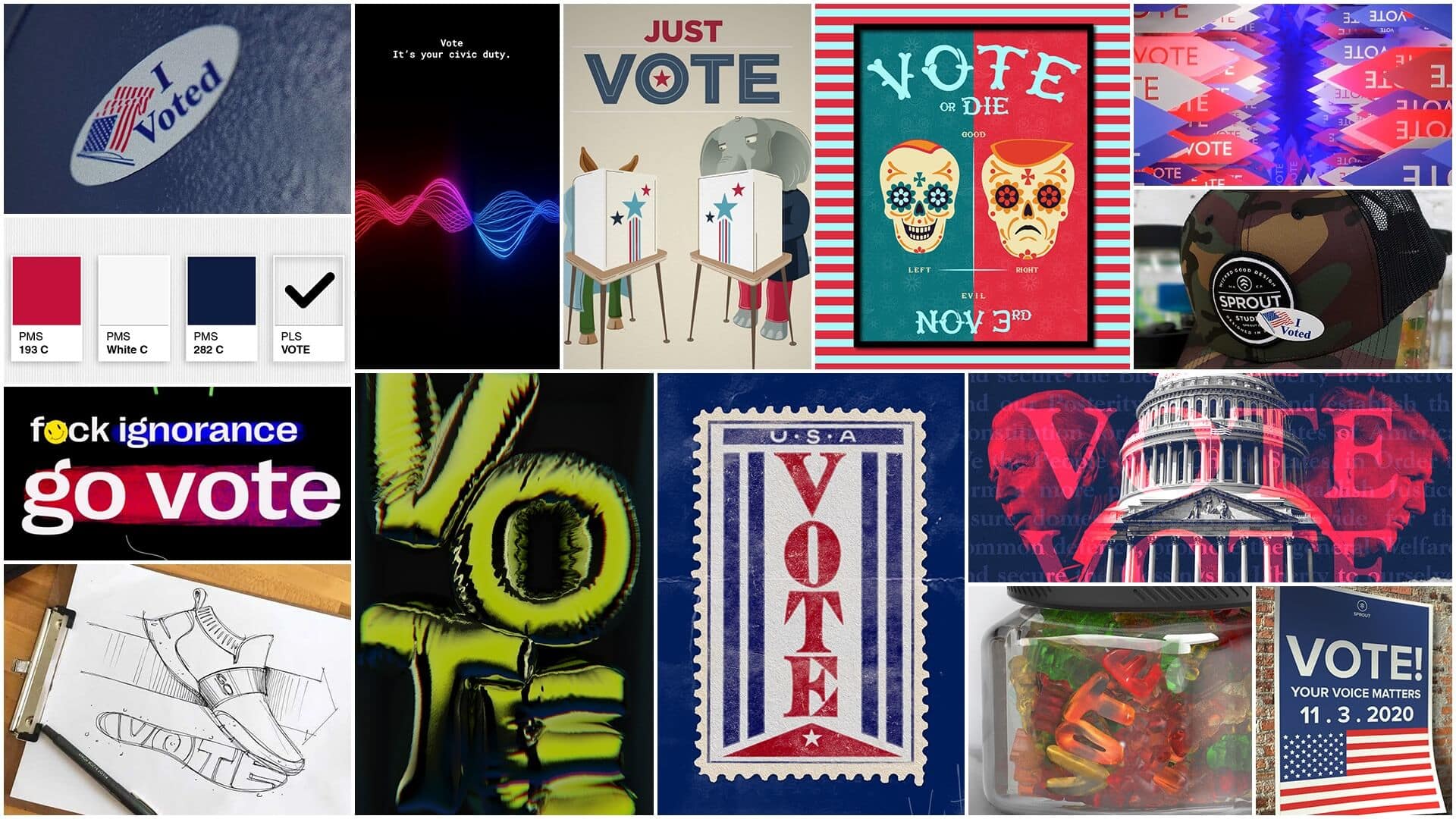 Collage of Vote Images by Sprout Studios