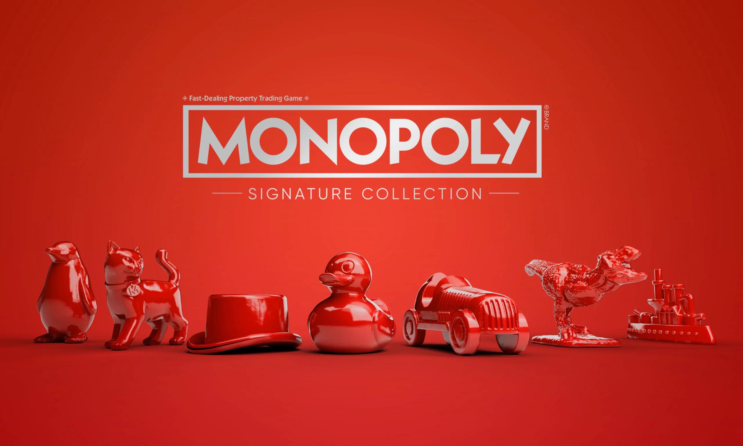 CGI rendering of Hasbro Signature Collection Monopoly tokens by Sprout Studios