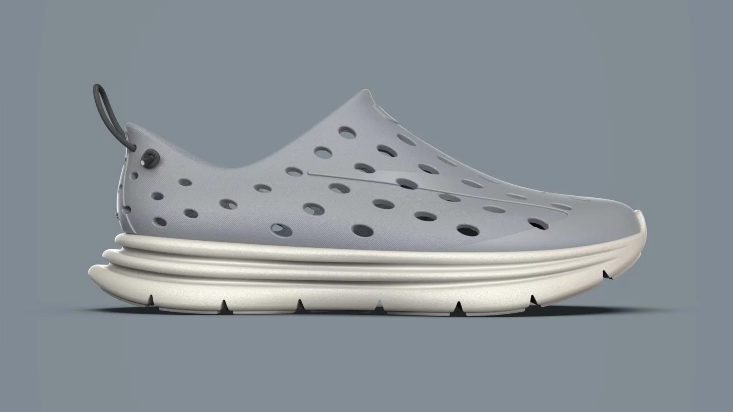 CGI render of the Kane Revive recovery shoe in neutral tones by Sprout Studios.