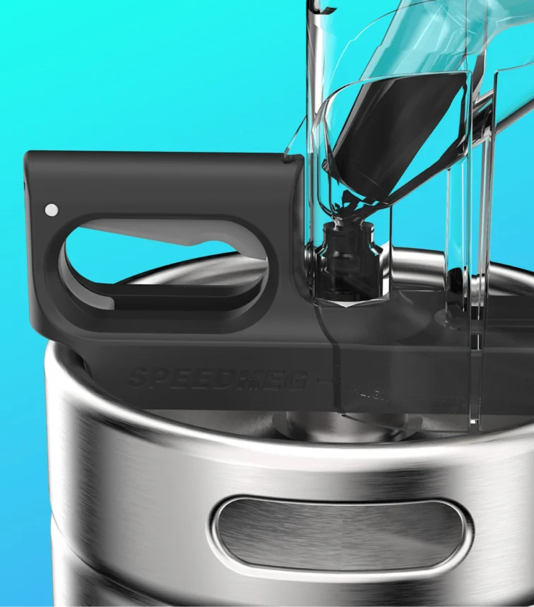 Detail shot of Speed Keg product developed by Sprout Studios