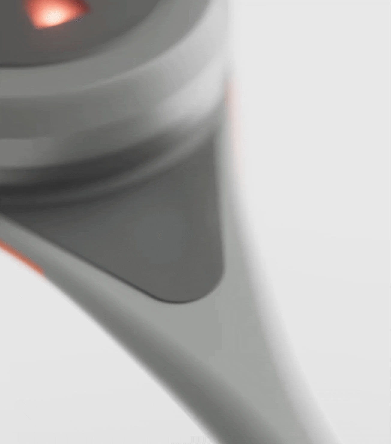 Close-up animation of the Sentec V-Sign sensor, highlighting its curved housing, illuminated orange details, and refined product surfaces.